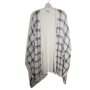 Michael Michael Kors White Black Poncho Sweater Women’s S/M Cotton Cashmere